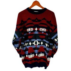 Main Frame Womens 100% Acrylic Oversized Christmas Chunky Sweater‎ Size Medium